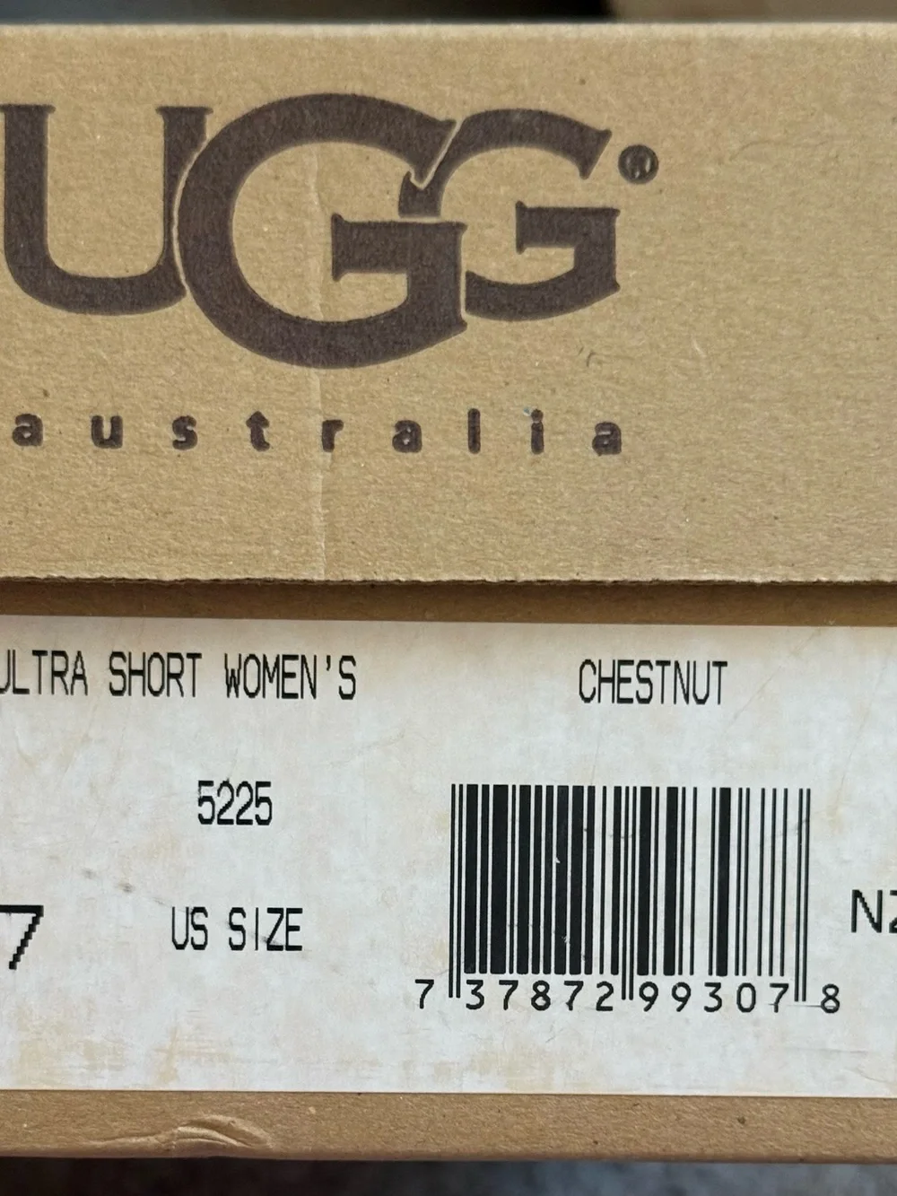 UGG Women’s Ultra Short Chestnut Suede Shearling Boots w/hard sole